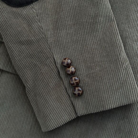 Vintage Ralph Lauren Light Brown Velvet Thick Corduroy Blazer Jacket Sport Coat - Picture 6 of 16